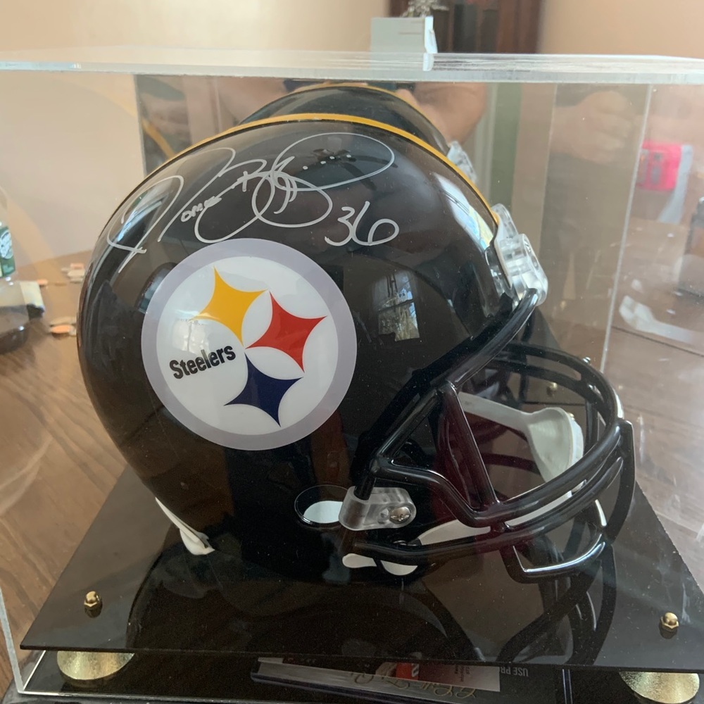 Jerome Bettis autographed helmet